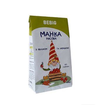 Манка рисова з яблуком і морквою без глютену, 450 г 488 фото