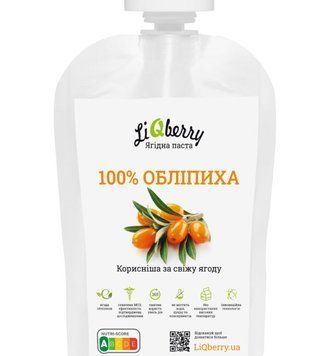 Упаковка обліпихової пасти LiQberry 100гр 792 фото