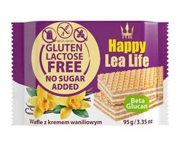 Вафлі Lea life з ванільним кремом без глютену, лактози, та цукру 95гр 040 фото
