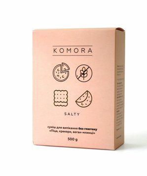 Суміш KOMORA salty &laquo;Піца, крекери, веган-млинці&raquo; 0,5кг 464 фото