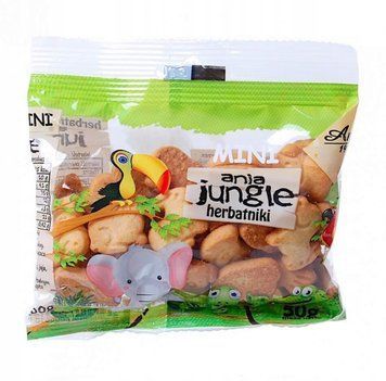 Печиво пшеничне органічне без цукру Mini Jungle Bio Ania, 50гр 033 фото