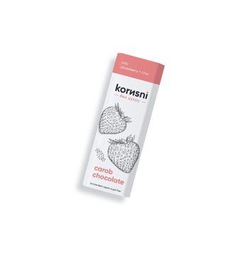 Шоколад на керобі молочний без цукру &ldquo;Полуниця Чіа&rdquo; ТМ &ldquo;Korusni&rdquo; 25г 138 фото